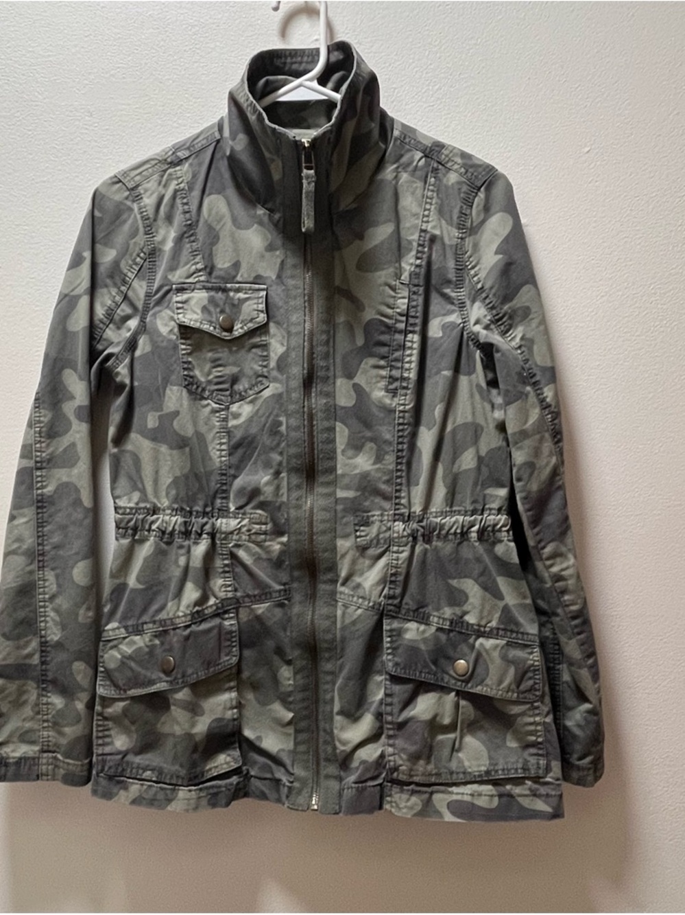 Mi Ami Camo Military Style Trendy Boho Casual Lightweight Jacket, Sz S, Women’s